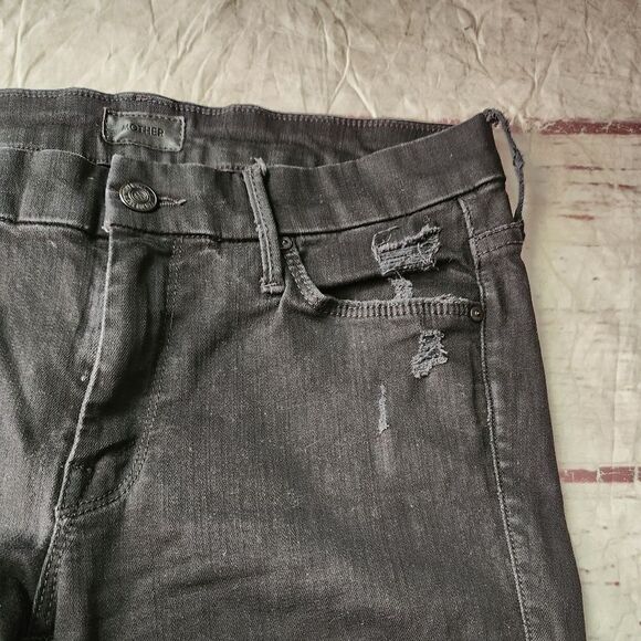 Mother Looker Ankle Fray Destressed Jeans Size 27 - Picture 4 of 8